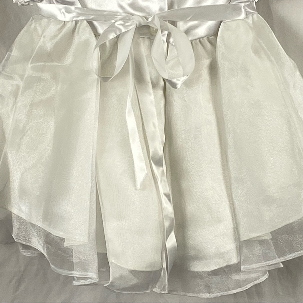 Aiden Jess Baby Girl White Baptism Christening Dress With Jacket And Bonnet - Picture 16 of 16